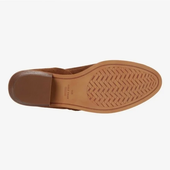 Cole Haan Gracy Bootie (45 mm) Earthen Agora Burnished Suede Boots - Picture 5 of 16